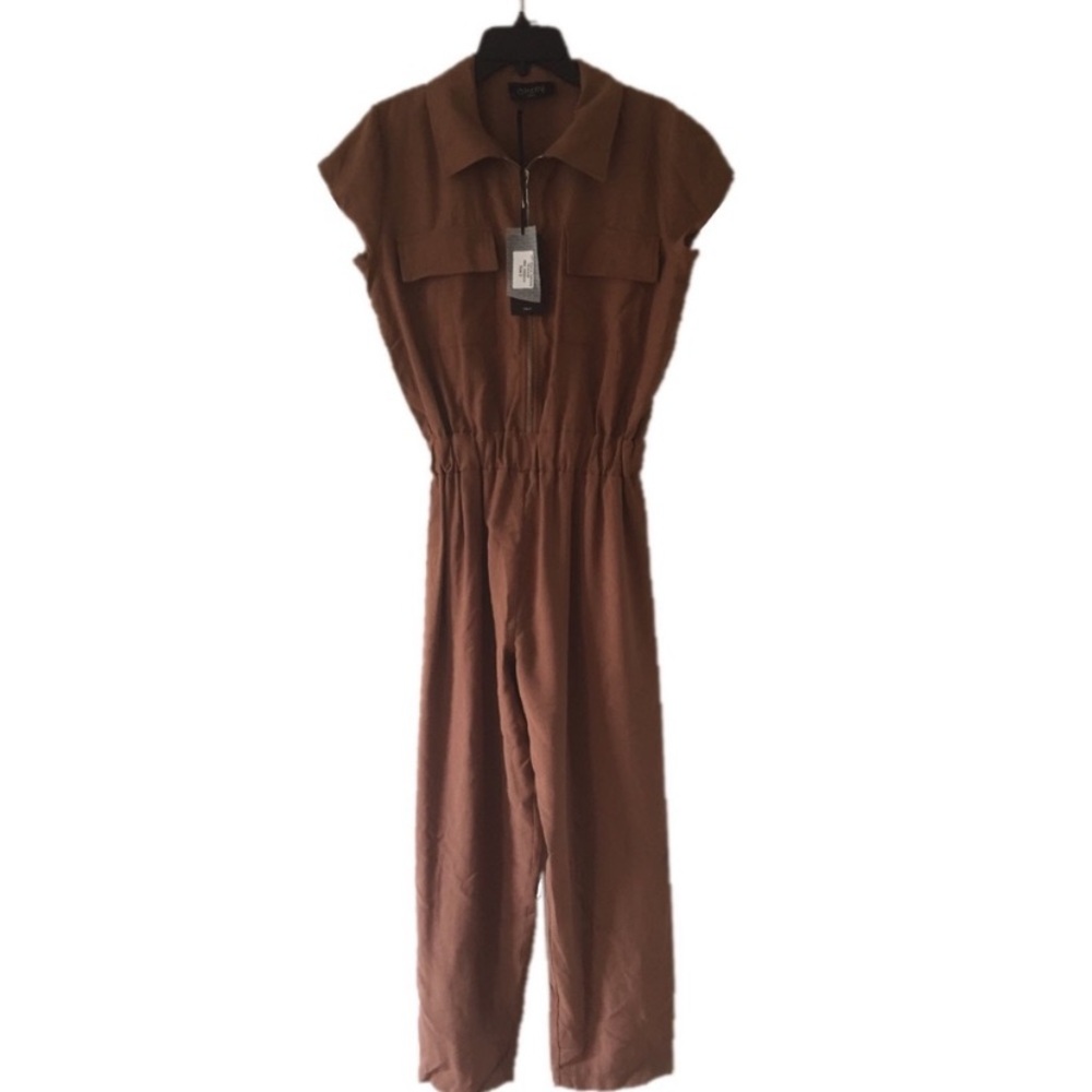 Chepe Italy Zip Front Collared Jumpsuit NWT